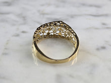 Load image into Gallery viewer, Womens 10K Yellow Gold Modernist Filigree Ring 1.3g E1966