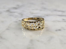Load image into Gallery viewer, Womens 10K Yellow Gold Modernist Filigree Ring 1.3g E1966