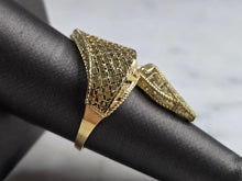Load image into Gallery viewer, Womens 10K Yellow Gold Modernist Filigree Ring 3.4g E1969