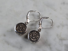 Load image into Gallery viewer, Womens Estate Sterling Silver CZ Dangle Earrings 3.8g E1978