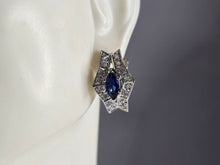 Load image into Gallery viewer, Womens Vintage Estate Sterling Silver Deco Earrings 5.1g E1979