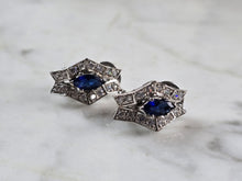 Load image into Gallery viewer, Womens Vintage Estate Sterling Silver Deco Earrings 5.1g E1979