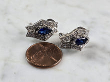 Load image into Gallery viewer, Womens Vintage Estate Sterling Silver Deco Earrings 5.1g E1979