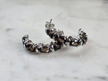 Load image into Gallery viewer, Womens Estate Sterling Silver Smoky Quartz Earrings 5.6g E1983