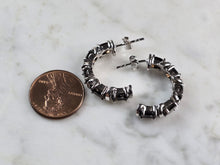 Load image into Gallery viewer, Womens Estate Sterling Silver Smoky Quartz Earrings 5.6g E1983