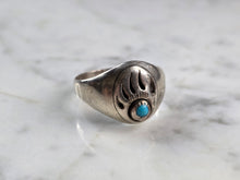 Load image into Gallery viewer, Mens Vintage Sterling Silver Ray Fierro Navajo Bear Paw Ring 7.9g E1995