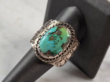 Load image into Gallery viewer, Men Women Vintage Estate Sterling Silver Southwestern Turquoise Ring 16.2g E1999