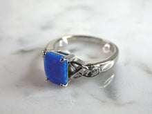Load image into Gallery viewer, Womens Sterling Silver Modernist Opal Ring 3.3g E2002