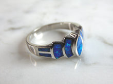 Load image into Gallery viewer, Womens Sterling Silver Modernist Opal Ring 3.6g E2024