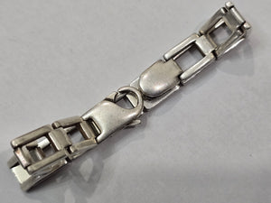 Mens Vintage Estate Sterling Silver Bracelet 21.2g E6396