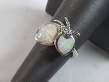 Load image into Gallery viewer, Womens Sterling Silver Modernist Opal Strawberry Ring 5.8g E2100