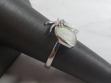 Load image into Gallery viewer, Womens Sterling Silver Modernist Opal Strawberry Ring 5.8g E2100