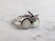 Load image into Gallery viewer, Womens Sterling Silver Modernist Opal Strawberry Ring 5.8g E2100