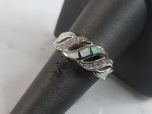 Load image into Gallery viewer, Womens Sterling Silver Modernist Opal Ring 4.8g E2126