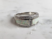 Load image into Gallery viewer, Womens Sterling Silver Modernist Opal Ring 4.9g E2129
