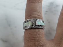 Load image into Gallery viewer, Womens Sterling Silver Modernist Opal Ring 4.9g E2129