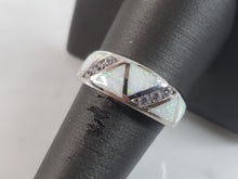 Load image into Gallery viewer, Womens Vintage Estate Sterling Silver Modernist Opal Ring 4.2g E2131