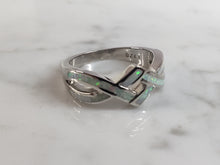 Load image into Gallery viewer, Womens Sterling Silver Modernist Opal Ring 4.0g E2133