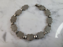 Load image into Gallery viewer, Womens Vintage Estate Sterling Silver Floral Chain Link Bracelet, 25.8g #E2185
