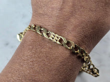 Load image into Gallery viewer, Mens Vintage Estate 14K Yellow Gold Chain Bracelet 20.3g E2189