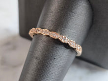Load image into Gallery viewer, Womens Vintage Estate 14k Rose Gold Diamond Ring 2.4g #E2203