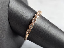 Load image into Gallery viewer, Womens Vintage Estate 14k Rose Gold Diamond Ring 2.4g #E2203