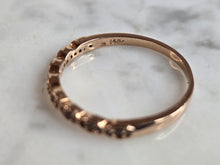 Load image into Gallery viewer, Womens Vintage Estate 14k Rose Gold Diamond Ring 2.4g #E2203