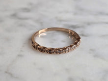 Load image into Gallery viewer, Womens Vintage Estate 14k Rose Gold Diamond Ring 2.4g #E2203