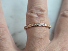 Load image into Gallery viewer, Womens Vintage Estate 14k Rose Gold Diamond Ring 2.4g #E2203