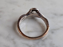 Load image into Gallery viewer, Womens Vintage Estate 14K White &amp; Rose Gold Diamond Ring 3.6g E2219
