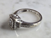 Load image into Gallery viewer, Womens Vintage Estate 10K White Gold Diamond Ring, 3.7g E2229