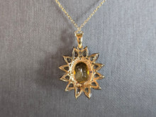 Load image into Gallery viewer, Womens Sterling Silver Necklace w/ Citrine Stone Pendant 7.9g E2293