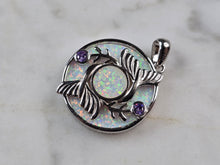 Load image into Gallery viewer, Womens Sterling Silver Opal Koi Fish Pendant 4.5g E2301