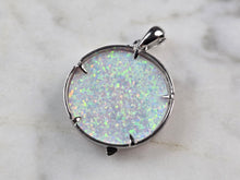 Load image into Gallery viewer, Womens Sterling Silver Opal Koi Fish Pendant 4.5g E2301