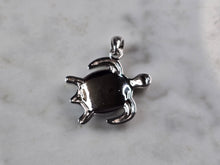 Load image into Gallery viewer, Womens Sterling Silver Blue Opal Sea Turtle Pendant 3.1g E2306