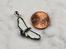 Load image into Gallery viewer, Womens Sterling Silver Opal Seagull Bird Pendant 4.3g E2311