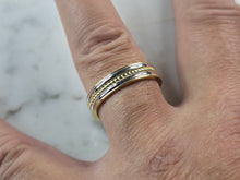 Load image into Gallery viewer, Mens Sterling Silver Gold Tone Wedding Band Ring 6.1g E2332