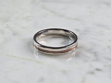 Load image into Gallery viewer, Mens Sterling Silver Rose Gold Tone Wedding Band Ring 5.5g E2338
