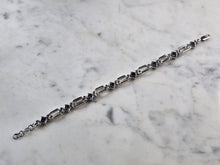 Load image into Gallery viewer, Womens Vintage Estate Sterling Silver Modernist Tanzanite Bracelet 16.8g #E2342