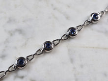 Load image into Gallery viewer, Womens Vintage Estate Sterling Silver Modernist Tanzanite Bracelet 12.2g #E2348