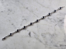 Load image into Gallery viewer, Womens Vintage Estate Sterling Silver Modernist Tanzanite Bracelet 12.2g #E2348