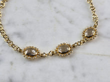Load image into Gallery viewer, Womens Vintage Estate Sterling Silver Gold Tone CZ Bracelet 5.5g E2353