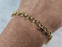 Load image into Gallery viewer, Womens Vintage Estate Sterling Silver Gold Tone CZ Charm Bracelet 8.3g E2354