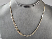 Load image into Gallery viewer, Womens Vintage Estate Sterling Silver Layered Italian Necklace 7.6g E2356