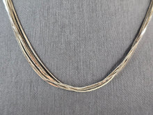 Load image into Gallery viewer, Womens Vintage Estate Sterling Silver Layered Italian Necklace 7.6g E2356