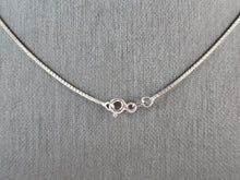 Load image into Gallery viewer, Womens Vintage Sterling Silver Fleur de Lis CZ Pendant Necklace 5.5g E2362