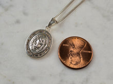 Load image into Gallery viewer, Womens Vintage Sterling Silver Religious St Benedict Pendant Necklace 3.4g E2366