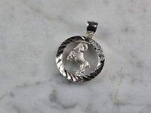 Load image into Gallery viewer, Womens Vintage Estate Sterling Silver Zodiac Aries Pendant 4.1g E2373
