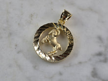 Load image into Gallery viewer, Womens Vintage Estate Gold Tone Zodiac Aries Pendant E2374