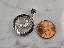 Load image into Gallery viewer, Womens Vintage Estate Sterling Silver Zodiac Cancer Pendant 4.1g E2376